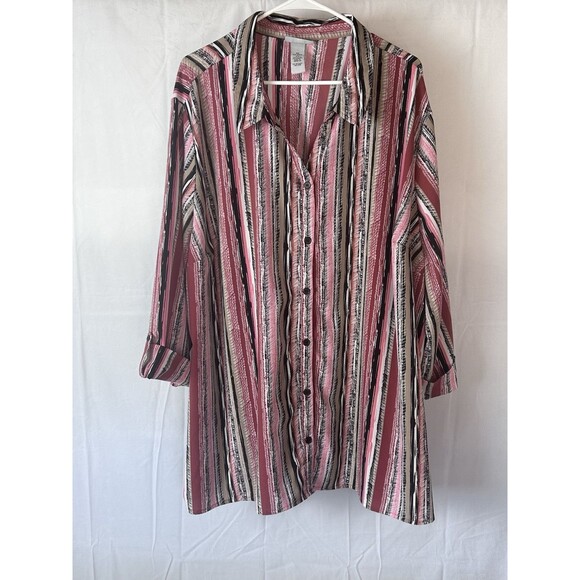 Catherine’s Tops - Catherines Womens 4X Pink Long Sleeve Top Lightweight